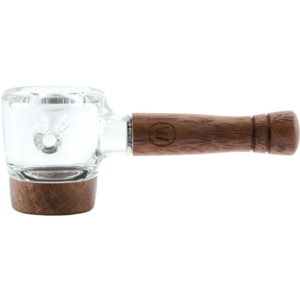 Marley Natural Glass & Walnut Spoon Pipe